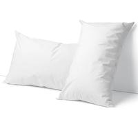 LivinEase Brushed Microfibre Pillow Cases 2 Pack (50 x 75cm) - White Pillowcases 2 Pack- 100 GSM Soft, Comfortable and Durable Pillow Protectors
