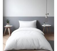LivinEase Brushed Microfibre Single Duvet Cover Sets - 100 GSM White Single Duvet Cover with 1 Pillowcase (50x75 cm) - Hotel Quality Hypoallergenic, Easy Care and Comfortable