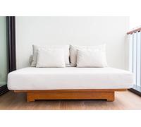 LivinEase King Size Fitted Sheet -10inch(26cm) Deep Cotton Blend Kingsize Fitted Sheets -Bobble Free, Easy Care, Soft and Comfortable White Bed Sheets (White, King)
