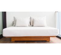 LivinEase Super King Fitted Sheet -10inch(26cm) Deep Cotton Blend Super King Size Fitted Sheets -Bobble Free, Easy Care, Soft & Comfortable White Bed Sheets (White, Super King)