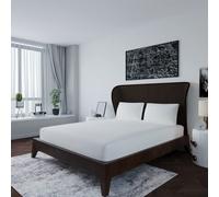 LivinEase Super King Fitted Sheet -10inch(26cm) Deep Cotton Blend Super King Size Fitted Sheets -Bobble Free, Easy Care, Soft & Comfortable White Bed Sheets (White, Super King)