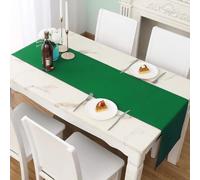 LivinEase Table Runner - Table Runners for Dining Table 42x240cm - Drapes Elegently 250 GSM Green Table Runner - 8 to 10 Seater Table Runners Ideal for Christmas Party Decoration