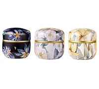 Living Airtight Tea, Coffee and Sugar Storage Canister with Interal Lid, Set of 3,Small Round jar Mini Carry Along (#2)