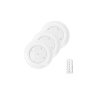 Living And Home 1.7W Led Night Light With Remote, Powered By 3Xaaa Batteries, Set Of 3 In White White One Size