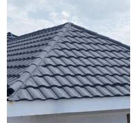 Living and Home 10/20/30pcs Half Round Metal Roofing Ridge Tiles - Black/Grey - Grey - 20Pcs