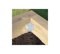 Living And Home 10 Pack Railway Sleepers Brackets- Heavy Duty Sleeper Fixings For Garden Edging Repair, Metal Sleepers Brackets Kit For Garden Diy,wood,planter Beds,fence,lawn Border In Silver Silver 