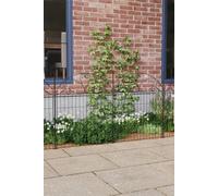 Living and Home 10-Panel Decorative Garden Fence in Black | Size: A Living and Home Black A