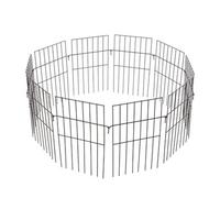 Living And Home 10-Panel Metal Garden Fence, 28.5X43Cm Each Panel, Black Border With Buckle Clips, Ideal For Lawns And Flower Beds