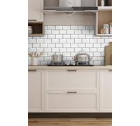 Living And Home 10 Pcs Peel And Stick Wall Tile Stickers In Off White Off White One Size