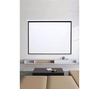 Living and Home 100" Manual Wall/Ceiling Mounted Projector Screen in White Living and Home White