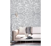 Living And Home 10M X 53Cm Non-Woven Wallpaper 3D Luxury Embossed Wallpaper Roll For Bedroom Living Room Tv Background In Grey Grey One Size