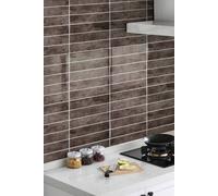 Living And Home 10Pcs 3D Rectangle Straight Pattern Self-Adhesive Wall Tile Stickers In Olive Olive