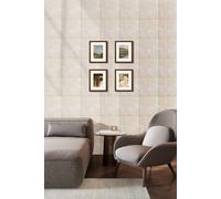 Living And Home 10Pcs Light Yellow Marble Peel And Stick Pvc Wall Tile Sticker, 40X40Cm Yellow