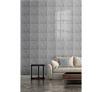 Living And Home 10Pcs Self-Adhesive Earl Grey Marble Pvc Wallpapers, 40X40Cm In Dark Grey Dark Grey One Size