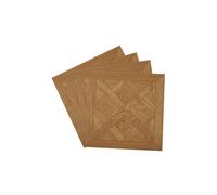 Living And Home 10Pcs Self-Adhesive Pvc Wood Effect Flooring Tiles Set With Versailles Pattern, 0.929M² In Brown Brown One Size