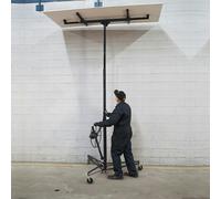 Living and Home 11/16ft Yellow/Red/Black/Blue Drywall Lifter with Rolling Casters Panel Hoist - Black - 16 Feet