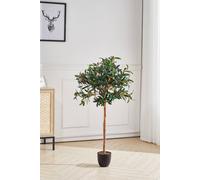 Living And Home 120Cm H Artificial Olive Tree Decorative Plant In Planter In Green Green One Size