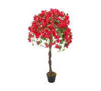 Living And Home 120Cm Luxury Artificial Bougainvillea Tree For Patio & Living Room In Red Red One Size