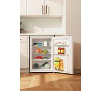 Living and Home 131L Large Capacity Fridge Under Counter Refrigerator with Light, 3 Removable Shelves, Drawer in White Living and Home White