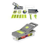 Living And Home 14-In-1 Kitchen Multifunctional Vegetable Food Slicer Chopper Cutter Grater In Grey Grey One Size