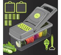 Living And Home 14 In 1 Slicing And Chopping Set With Grater Kitchen Vegetable Food Slicer Chopper Cutter