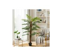Living and Home 160cm Artificial Palm Tree Potted for Garden, Office & Home Decor - Green