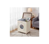 Living And Home 160L Foldable Clothes Storage Box Toy Storage Container W/ Wheel In Warm White Warm White