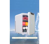 Living and Home 16L Dual-Use Mini Refrigerator with Glass Door in White Living and Home White