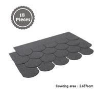Living And Home 18Pcs Grey Mosaic Shingles Bitumen Roofing L 1M X W 333mm X T 2.7mm
