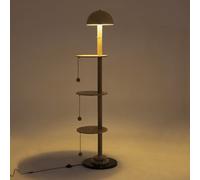 Living And Home 2-In-1 Cat Tower Cat Tree Climbing Frame Foot Switch Floor Lamp Floor Light H 171.5 Cm