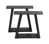 Living And Home 2 Pcs Black Trapezoid Metal Furniture Legs Table Legs H 40 Cm