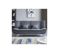 Living and Home 2-Seat Convertibles Sofa Bed with Cushions - Grey