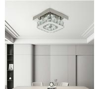 Living and Home 20cm Modern Square Crystal Ceiling Light
