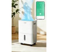 Living And Home 20L/day App Control Dehumidifier 3L Tank Quiet Operation With Drain Hose In White White One Size