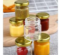 Living And Home 20Pcs 45Ml Hexagonal Glass Honey Spice Jars With Golden Lids & Wood Dippers In Clear Clear One Size