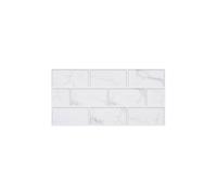 Living And Home 20Pcs Self-Adhesive Brick Effect Wall Tile Splashback Subway Tile In White White One Size