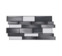 Living And Home 20Pcs Self Adhesive Natural Brick Effect Waterproof Wall Tile Stickers Black And White Colored Backsplash