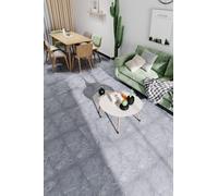 Living and Home 28Pcs 60x30cm Stone Texture Self Adhesive PVC Flooring, 5.18㎡ in Dark Grey | Size: 60x30 cm Living and Home Dark Grey 60x30 cm