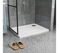 Living and Home 2ft/3ft White Acrylic Shower Tray with Drain - W 90 x D 70 cm