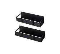 Living And Home 2Pcs Magnetic Fridge Storage Shelf Hanging Spice Rack In Black Black