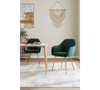 Living And Home 2Pcs Modern Velvet Upholstered Dining Chairs Dressing Chairs Nail Chairs In Green Green One Size