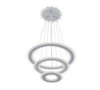 Living And Home 3 Circle Led Pendant Light, Dimmable And Height Adjustable, 49Cm Dia X 85Cm H