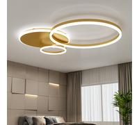 Living And Home 3 Lamp Classic Golden Loops Low Energy Led Ceiling Light Fixture Cool White 65Cm
