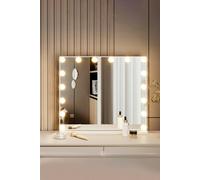 Living and Home 3 Lighting Modes & Touch Screen Control Hollywood Vanity Mirror Tabletop Cosmetic Mirror For Bedroom - Natural White