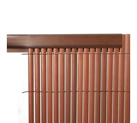 Living And Home 3 Pcs Brown Garden Fence Pvc Privacy Screen Panel Slat Strips Fixing Clip 1 M