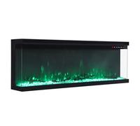 Living And Home 3 Side Electric Fire Wall Inset Or Freestanding Fireplace Recessed Fireplace 12 Flames Color With Remote Control 40 Inch