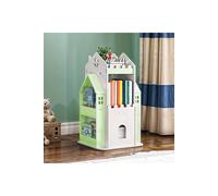 Living And Home 3-Tier Castle Rotating Bookshelf Storage Rack Organiser In Light Green Light Green