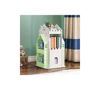 Living and Home 3-Tier Castle Rotating Bookshelf Storage Rack Organiser in Light Green Living and Home Light Green