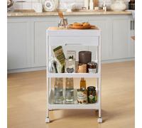 Living And Home 3-Tier Storage Trolley With Drawer, 40Cm W X 26Cm D X 68Cm H