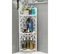 Living And Home 3 Tiers Corner Storage Rack Cabinet Shelf Storage For Bedroom Bathroom In White White One Size